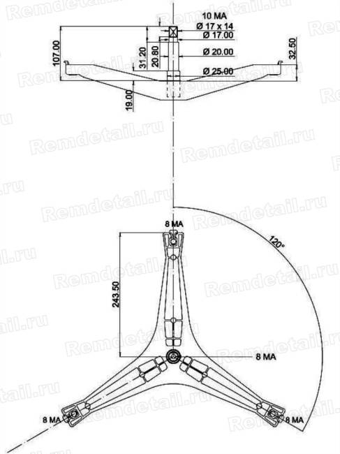 Крестовина для стиральной машины Samsung DC97-15182A Cod741